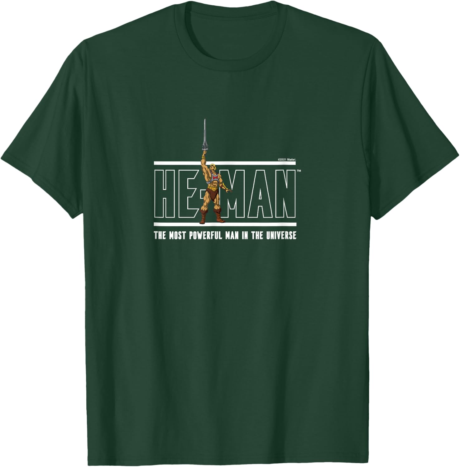 Heman The Mightiest Man of the Universe , black T-Shirt - T-Shirt | Forest