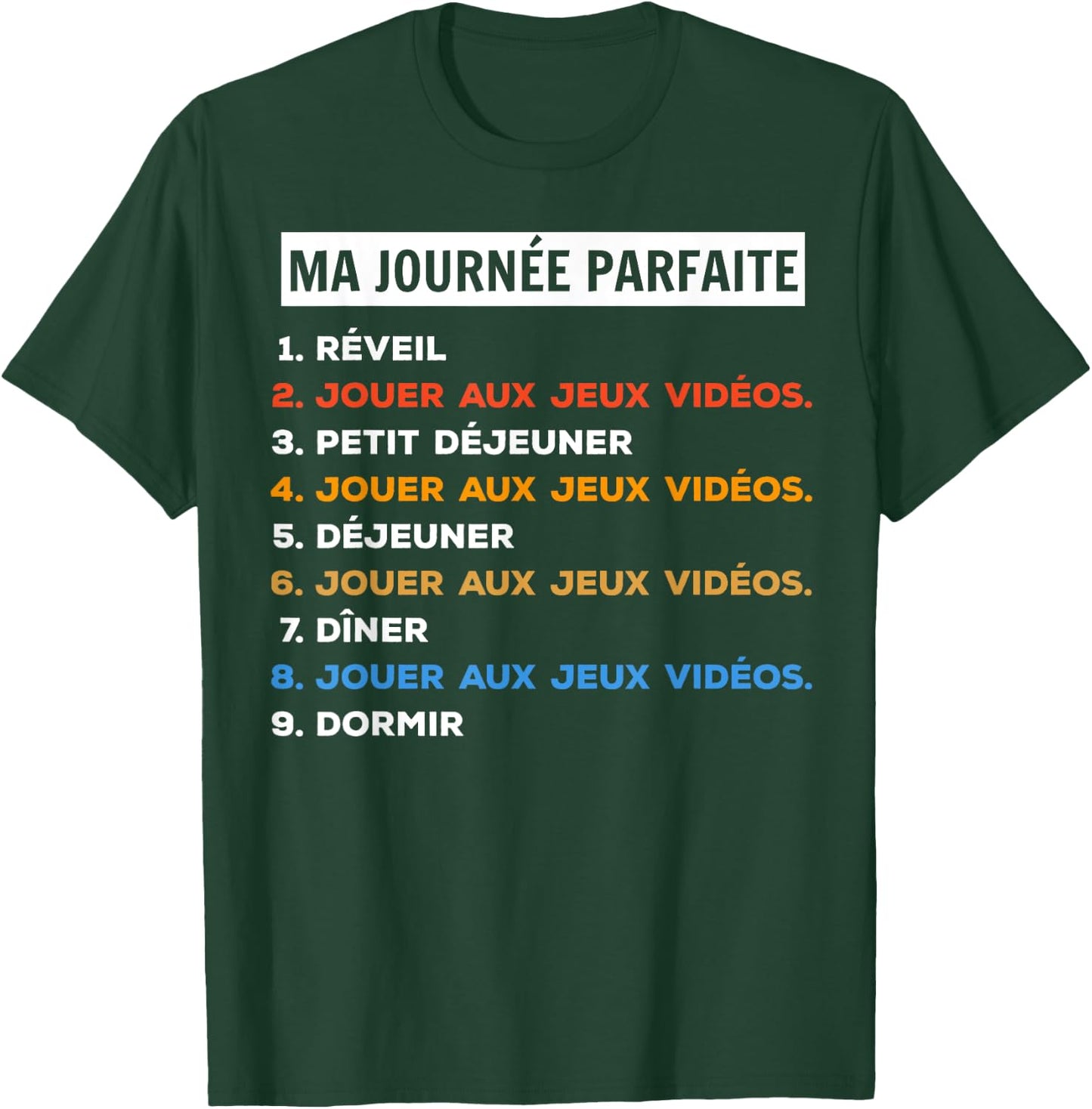 The Perfect Day of the Gamer , Black, S T-Shirt - T-Shirt | Forest