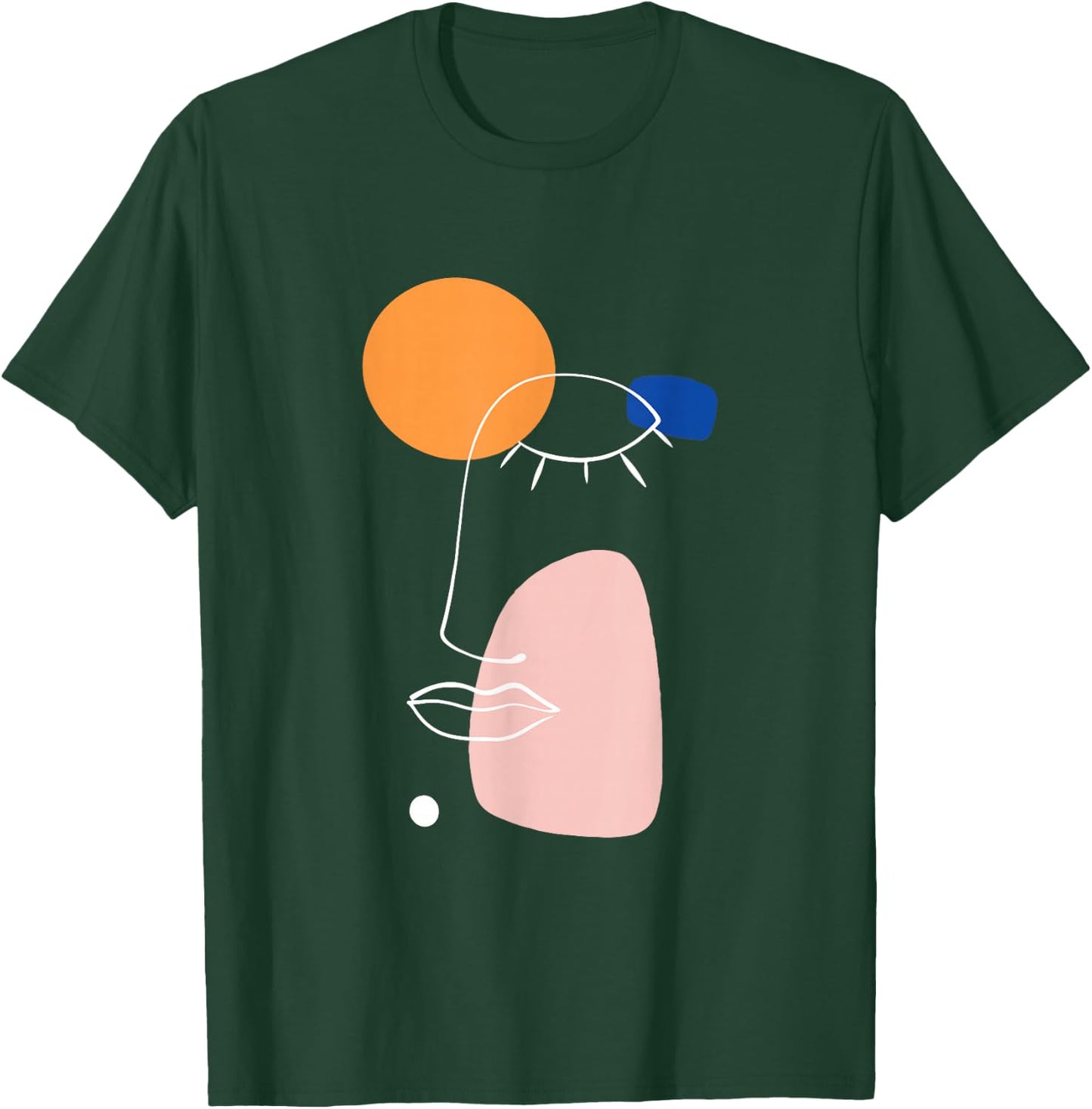 Abstract Art Face Woman T-Shirt - T-Shirt | Forest