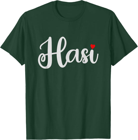 Hasen Hasi Jumper Hasi Mama Rabbit with Heart Hasi , black T-Shirt - T-Shirt | Forest