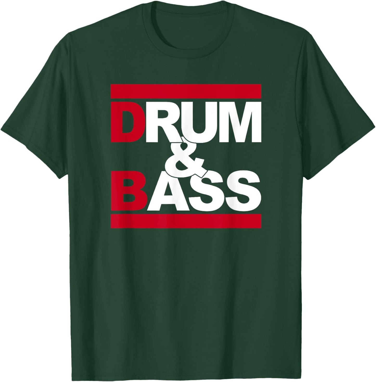Love Drum and Bass Rum and Ass Funny Music Lover , Black, S T-Shirt - T-Shirt | Forest