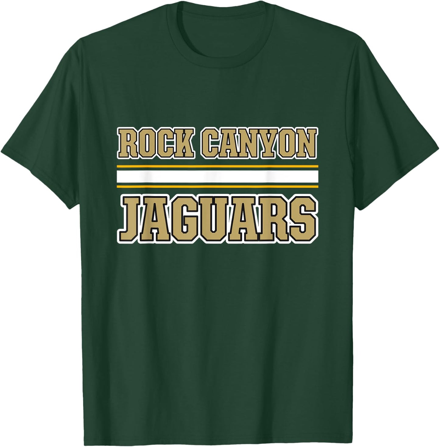 Rock Canyon Jaguars Horizontal Stripes T-Shirt - T-Shirt | Forest