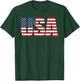 USA Shirt Men Women Kids Patriotic American Flag 4th of July T-Shirt - T-Shirt | Forest