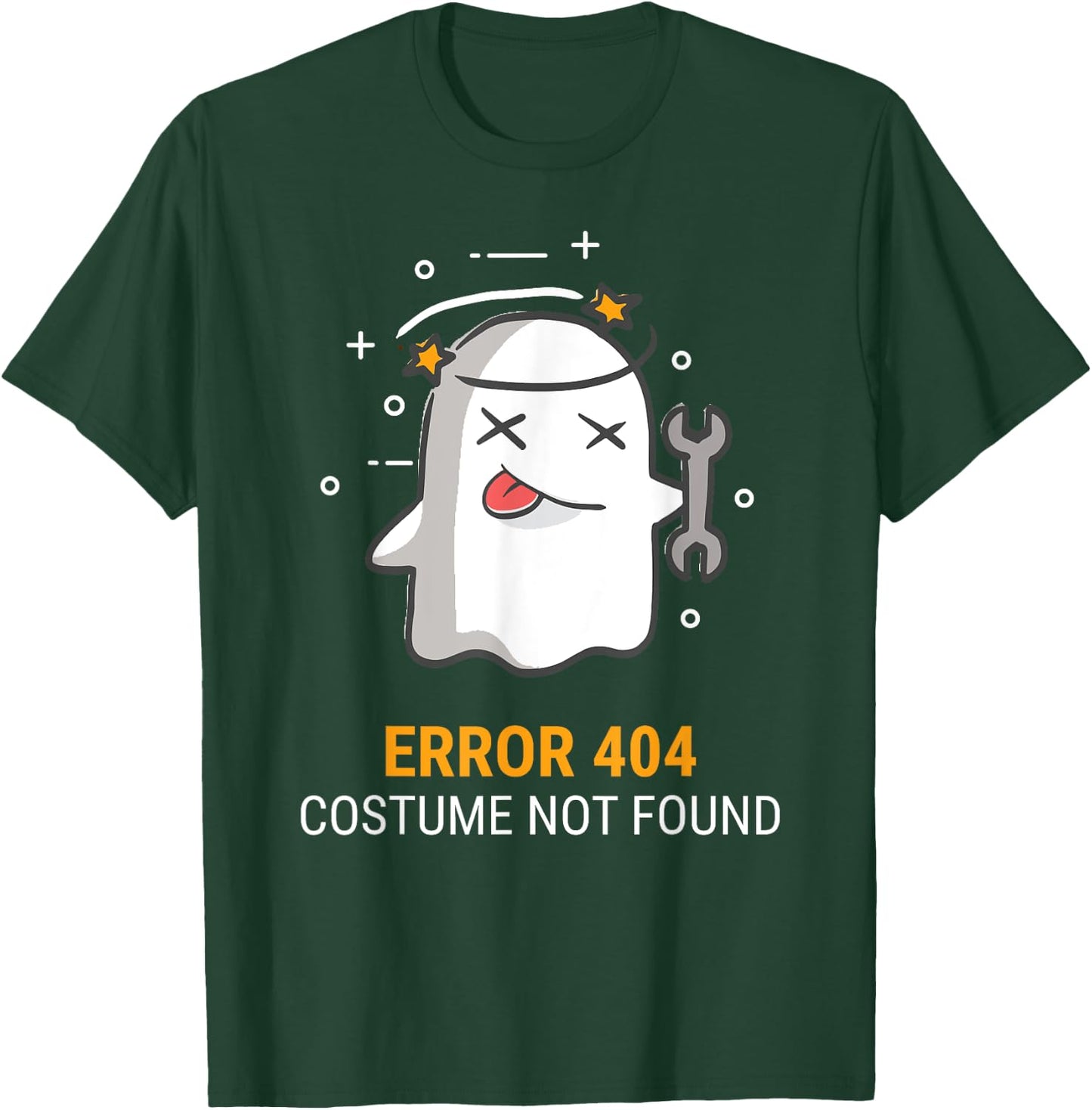 Error 404 Costume Not Found Easy Halloween Ghost T-Shirt - T-Shirt | Forest