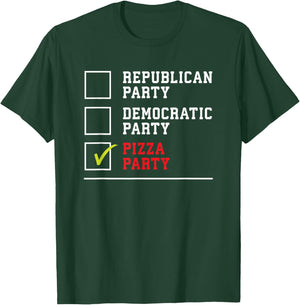 Republican Party Democratic Party Pizza Party US Election T-Shirt - T-Shirt | Forest