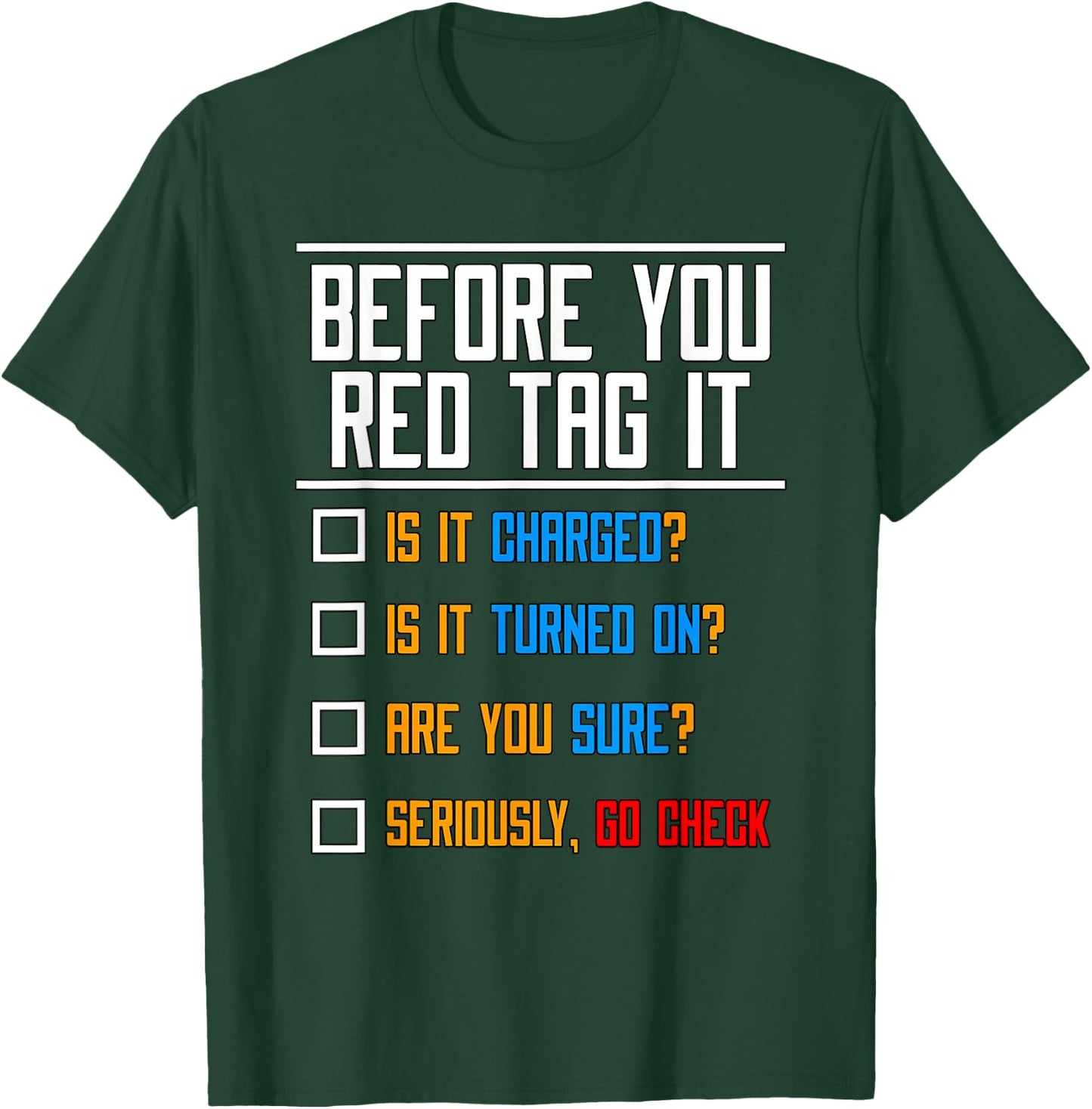 Before You Red Tag IT Associates Problem Solver Swagazon T-Shirt - T-Shirt | Forest