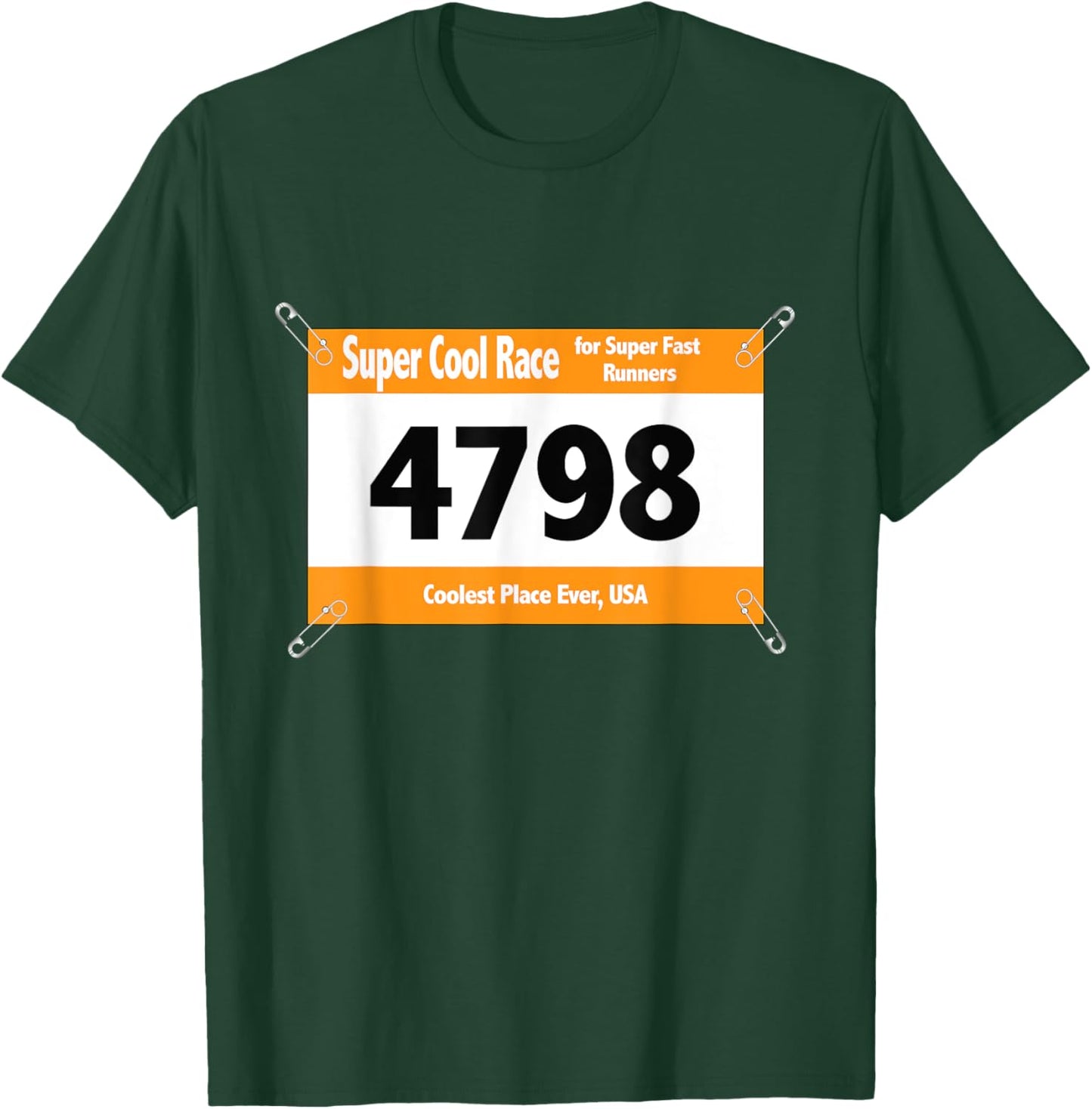 Runner Funny Halloween Costume Racing Bib T-Shirt - T-Shirt | Forest