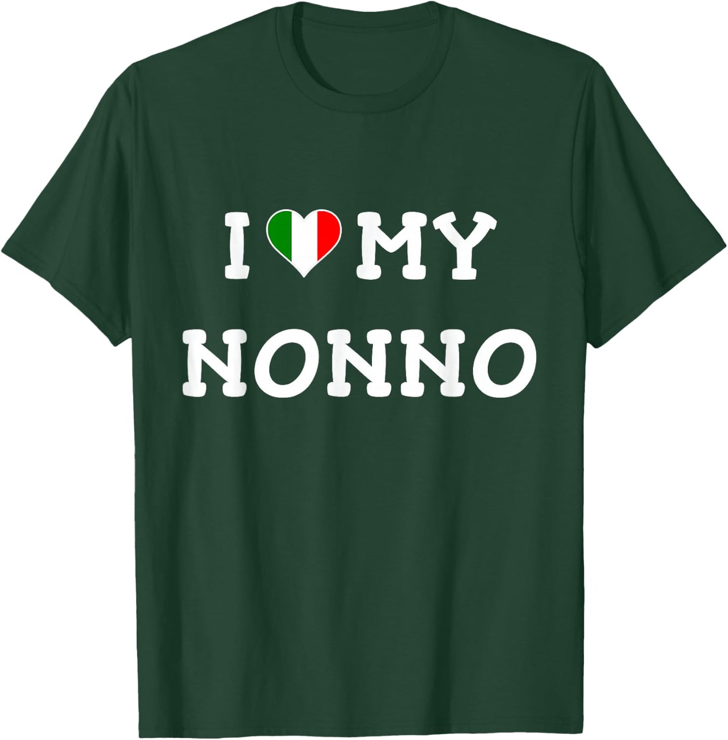 I Love My Nonno Italian Flag Heart T Shirt T-Shirt - T-Shirt | Forest