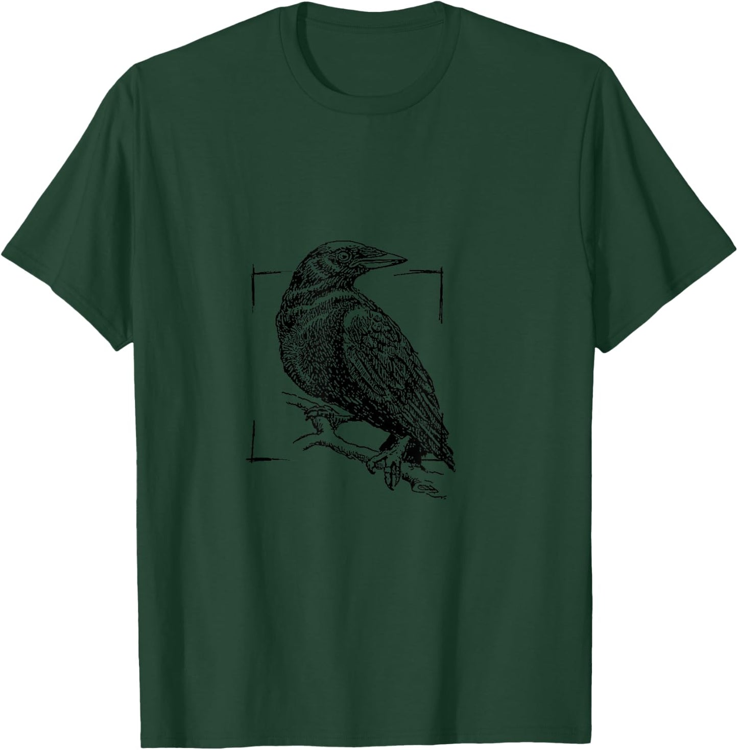 Fuzzy Blindspot -Adults Crow , Blue, Small, Short Sleeve, Halloween, Modern Style T-Shirt - T-Shirt | Forest