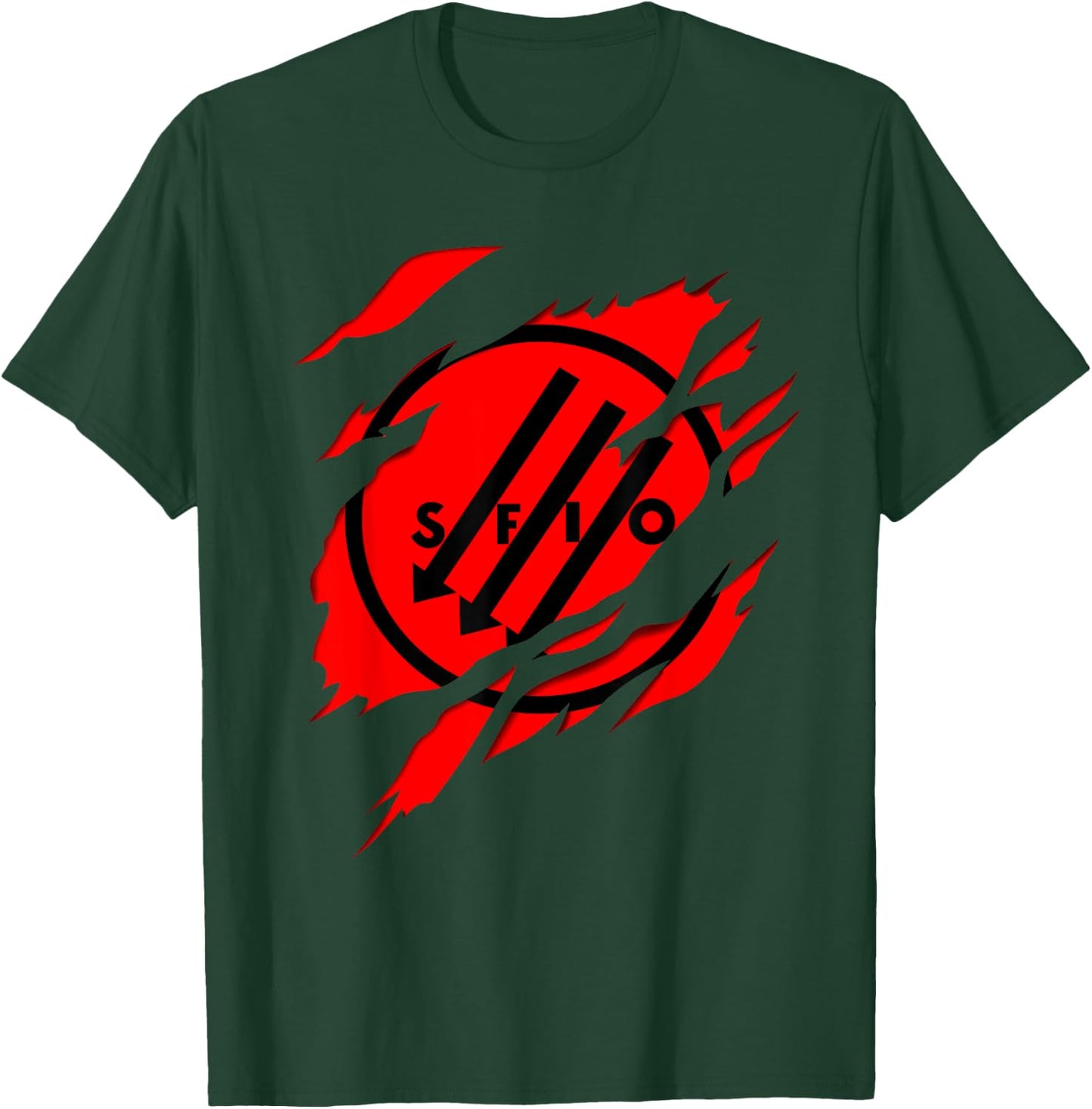SFIO French Section of Workers' International 3D Effect , Black, S T-Shirt - T-Shirt | Forest