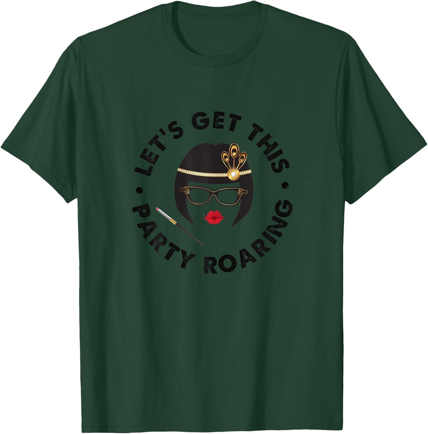 Roaring Twenties Hats Costume 2020s Art Deco Party T-Shirt - T-Shirt | Forest