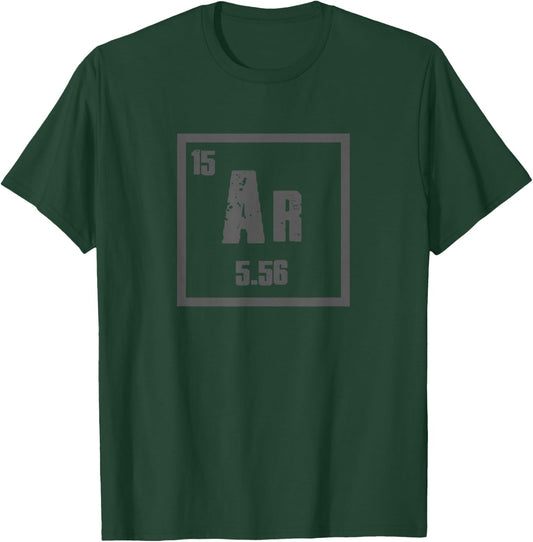 AR-15 5.56 RIFLE PERIODIC ELEMENT Funny Rugged Iconic T-Shirt - T-Shirt | Forest