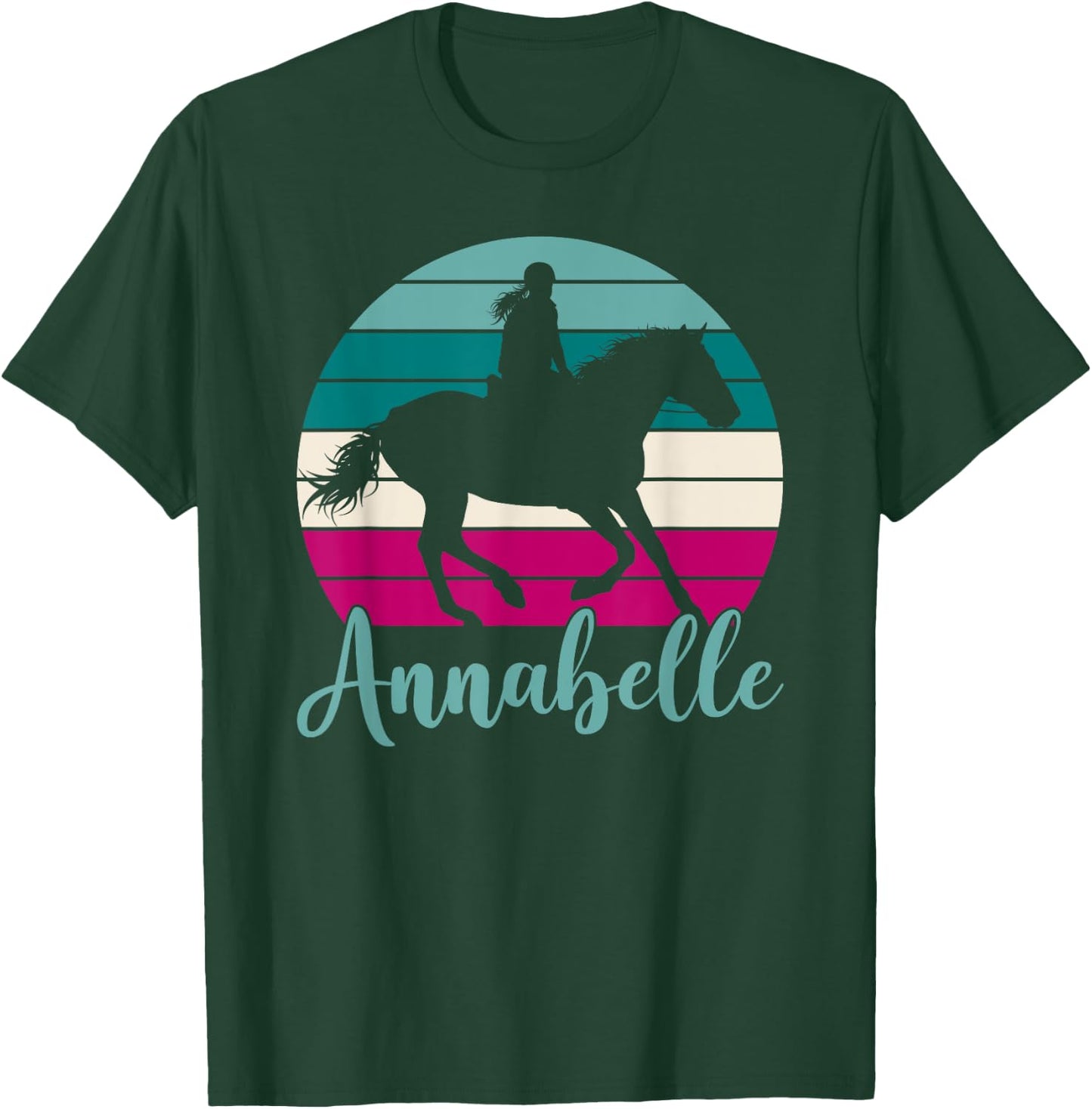 Annabelle Name Gift - Equestrian Shirt Annabelle Horse Girl T-Shirt - T-Shirt | Forest