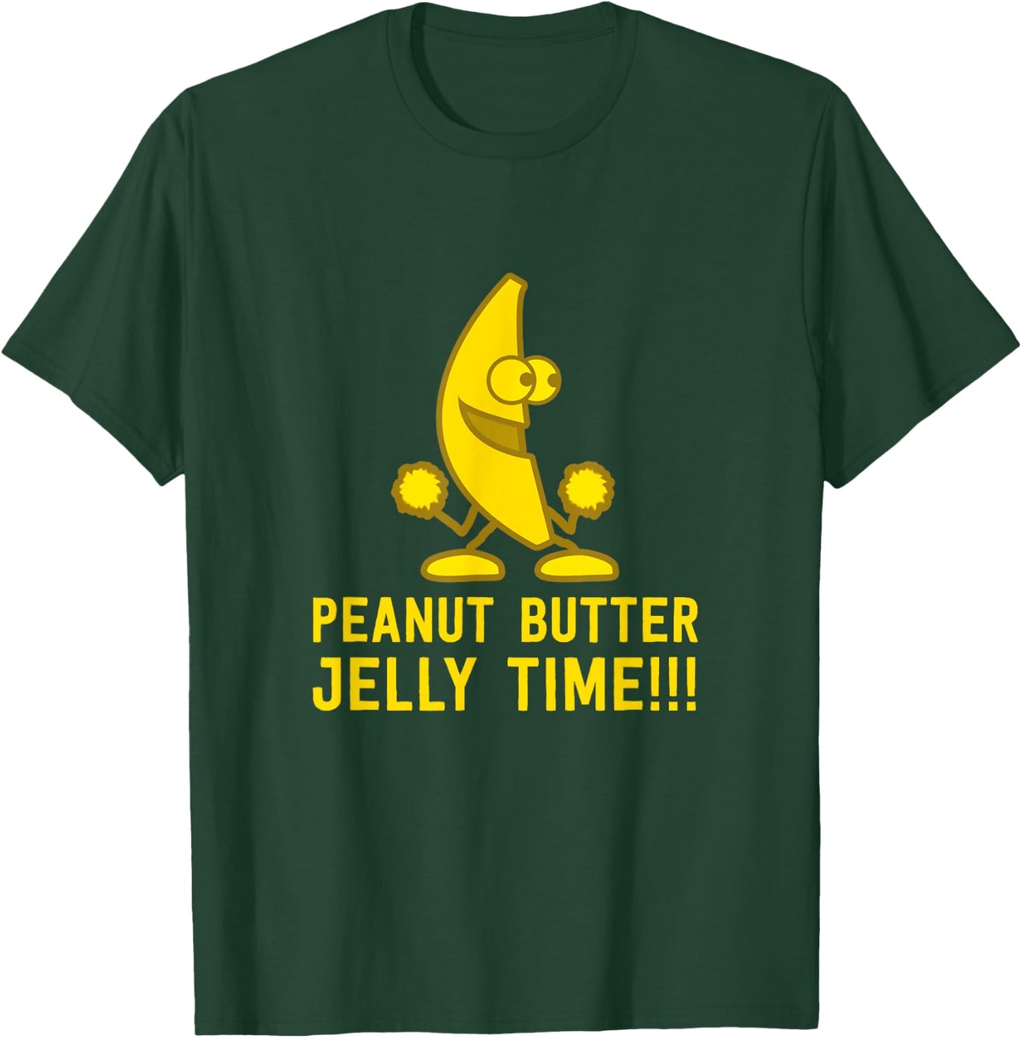 Peanut Butter Jelly Time Funny Banana Yellow Fruit T-Shirt - T-Shirt | Forest