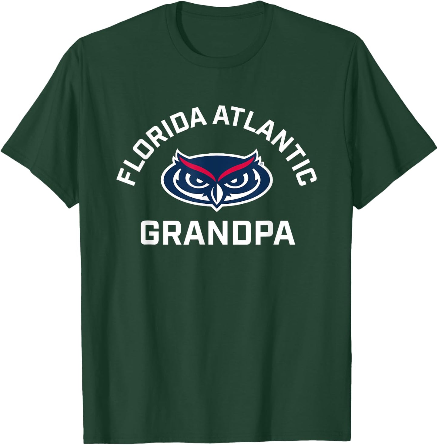 Florida Atlantic University FAU Owls Arched Grandpa T-Shirt - T-Shirt | Forest