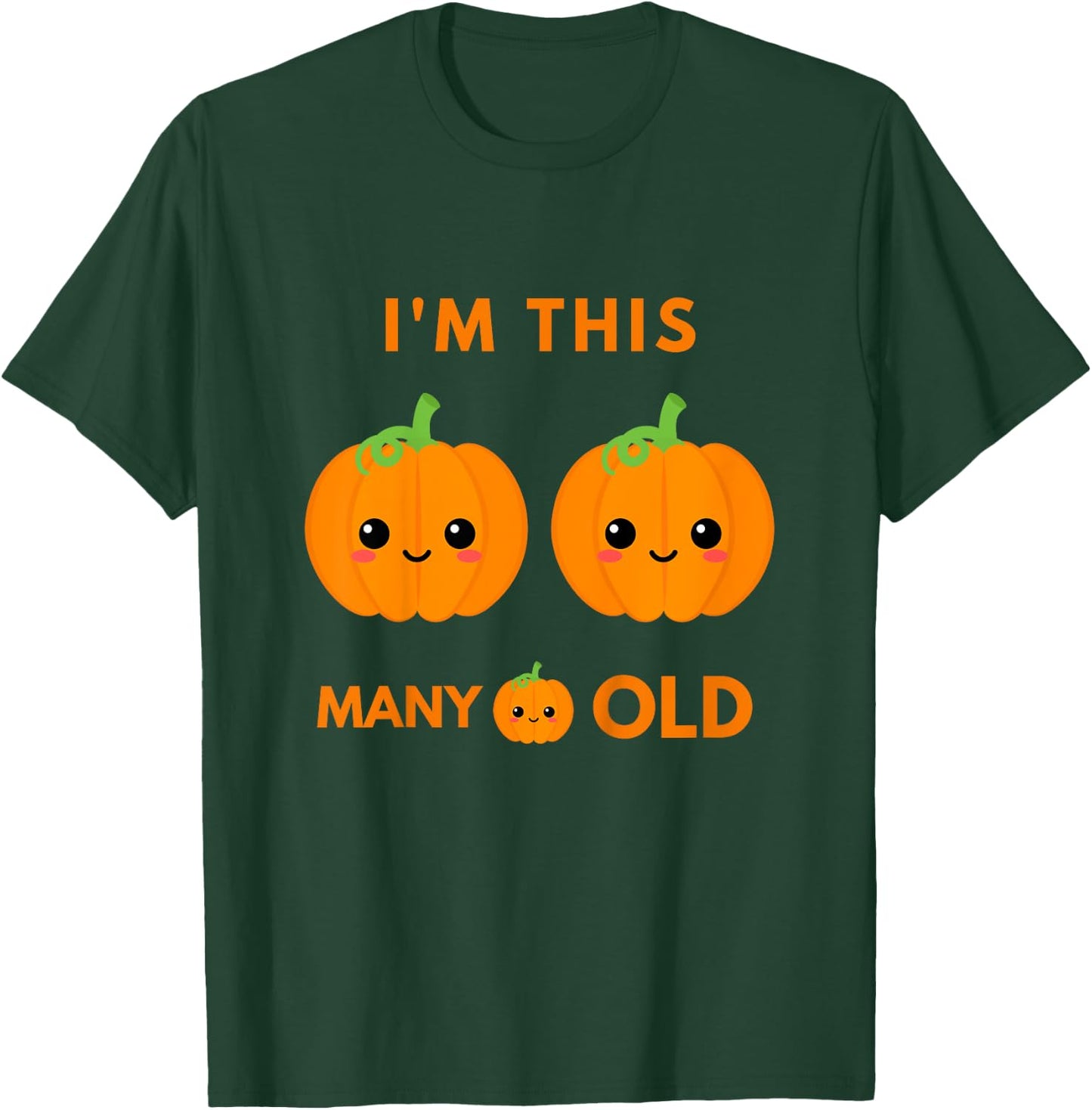 Kids I'm This Many Pumpkins Old - Pumpkin 2nd Bday 2 Years Old T-Shirt - T-Shirt | Forest