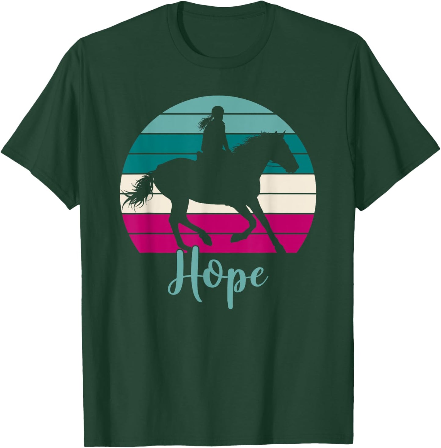 Hope Name Gift - Equestrian Shirt Hope Horse Girl T-Shirt - T-Shirt | Forest