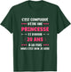 Girl 20 Years Teen Princess Birthday Humor 20 Years , Black T-Shirt - T-Shirt | Forest