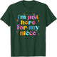 Funny Aunt Life Auntie Groovy I'm Just Here For My Niece T-Shirt - T-Shirt | Forest