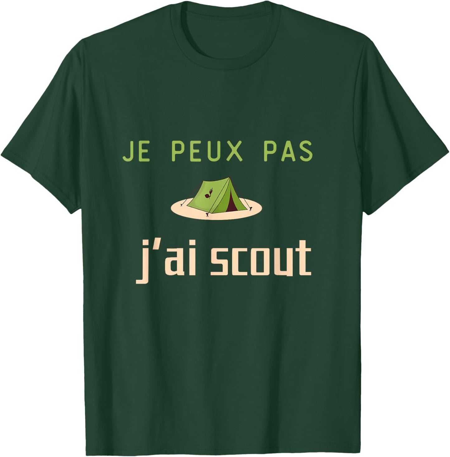 je peux pas j'ai scout , Black, S T-Shirt - T-Shirt | Forest