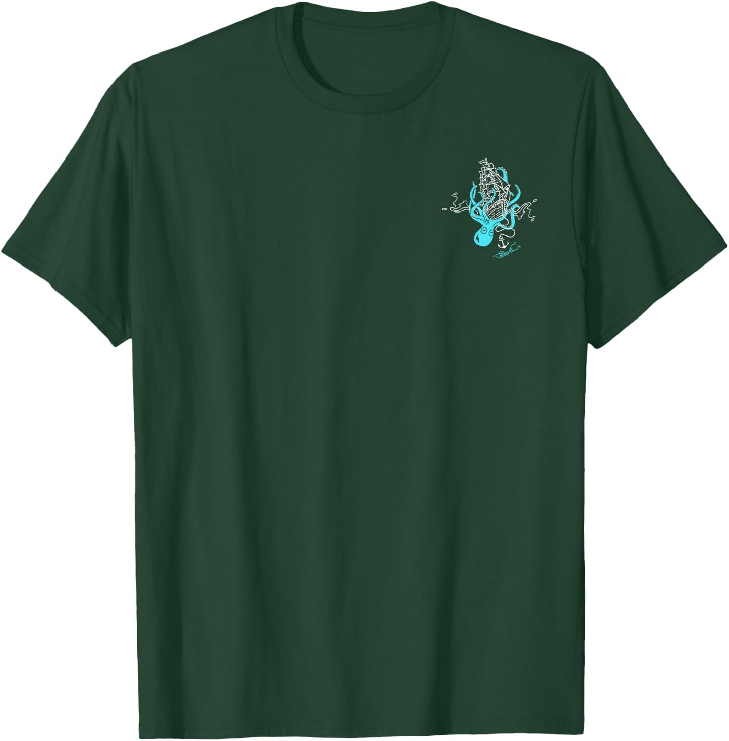 What's Kraken Funny Octopus Sea Monster Graphic (2 Sides) T-Shirt - T-Shirt | Forest