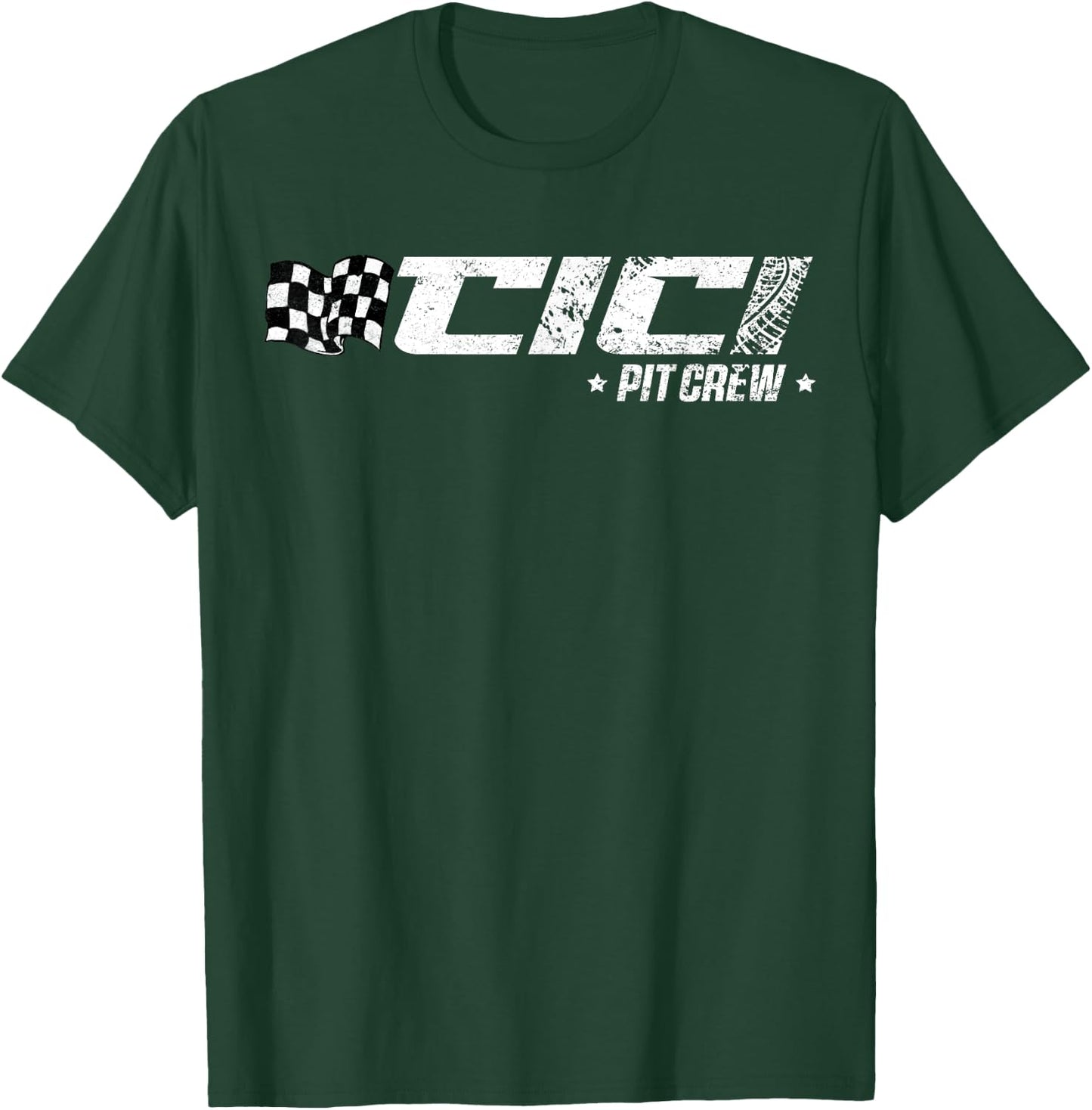 Cici Pit Crew Race Car Birthday Family Racing T-Shirt - T-Shirt | Forest