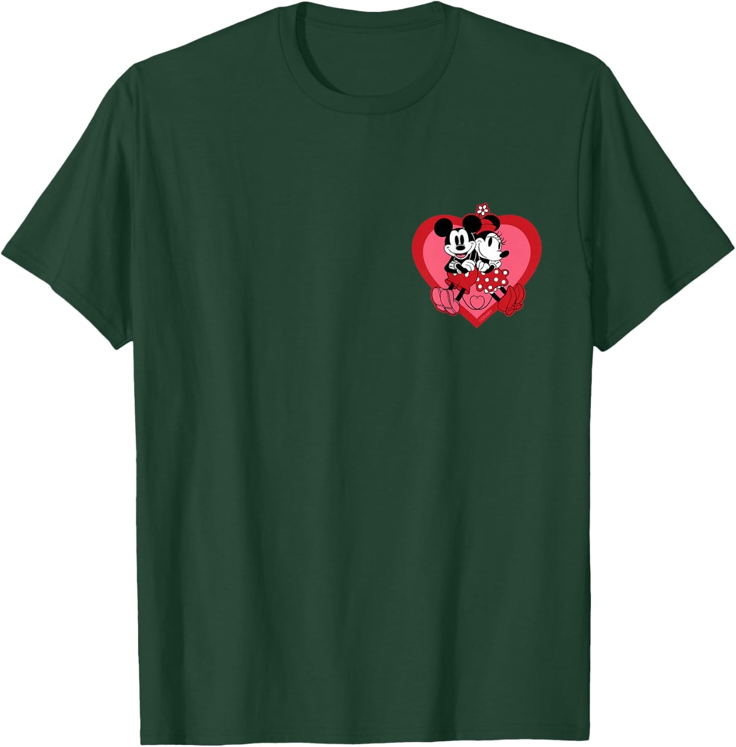 Disney Mickey & Minnie Mouse Couples Valentine’s Tail Heart T-Shirt - T-Shirt | Forest