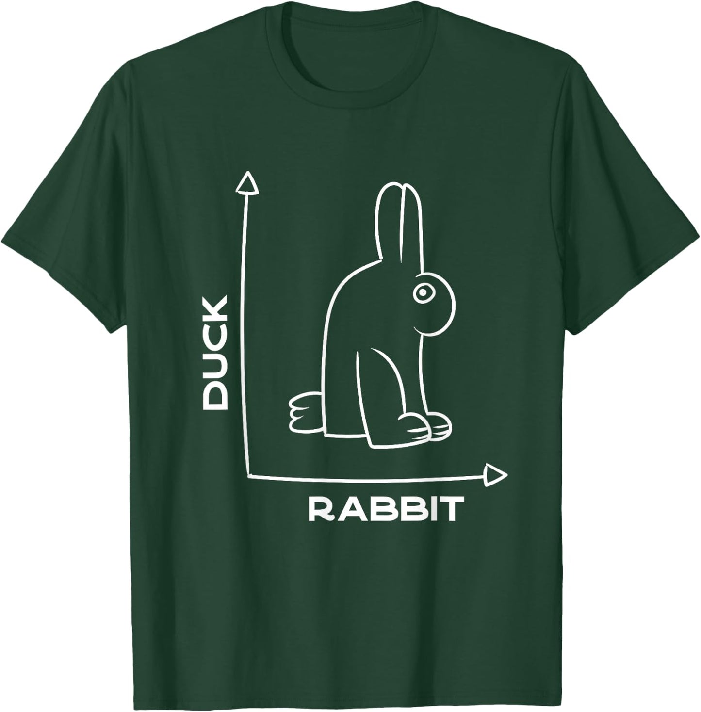 Ente - Kaninchen - lustig - Witz - Hase - optische Täuschung - Wortspiel T-Shirt - T-Shirt | Forest