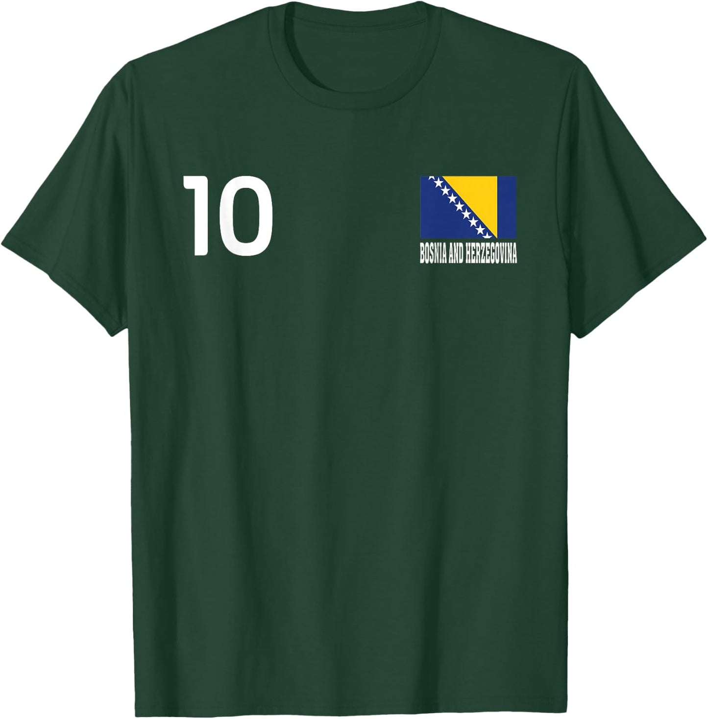 Nationalflagge von Bosnien und Herzegowina, 10 Stück T-Shirt - T-Shirt | Forest