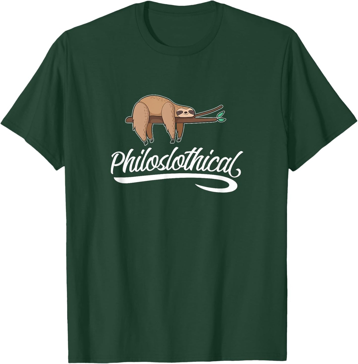 Philoslothical Sloth Funny Philosophical Pun Philosophy Gift T-Shirt - T-Shirt | Forest
