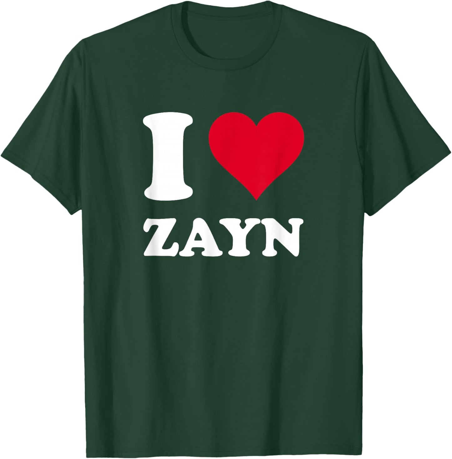 Red Heart I Love Zayn T-Shirt - T-Shirt | Forest