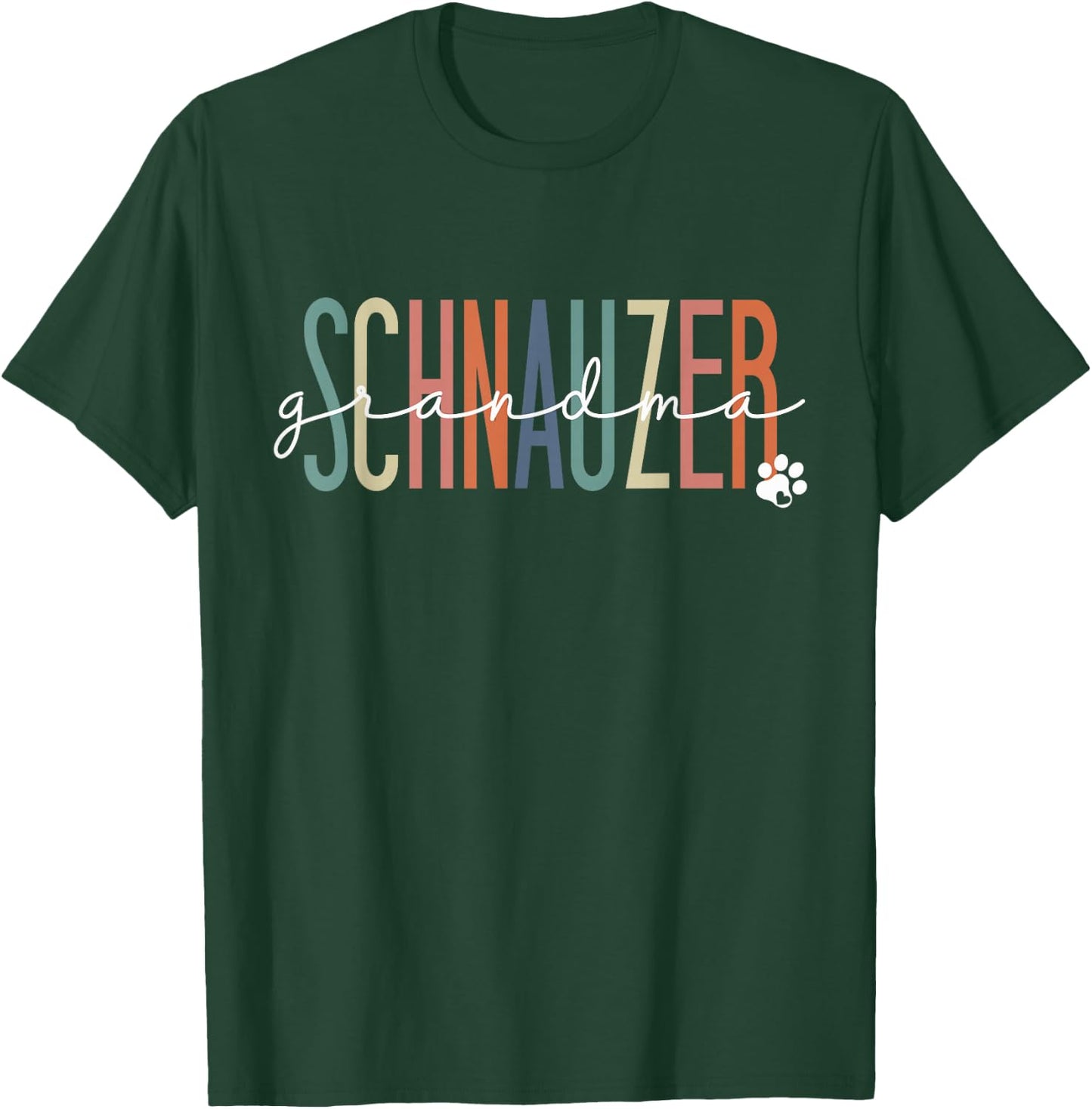 Schnauzer Grandma Miniature Schnauzer Dog Nana Mother's Day T-Shirt - T-Shirt | Forest