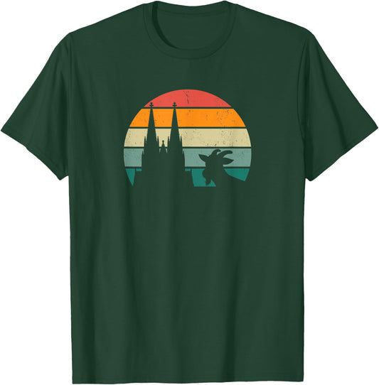 Cologne, My Town! Geißbock with Cathedral and Moon. Cologne Pride , black T-Shirt - T-Shirt | Forest
