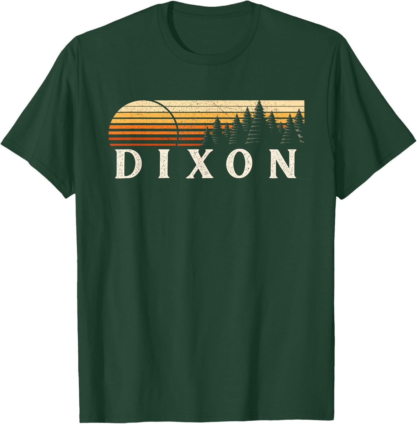 Dixon, NM Vintage Evergreen Sunset Eighties Retro T-Shirt - T-Shirt | Forest