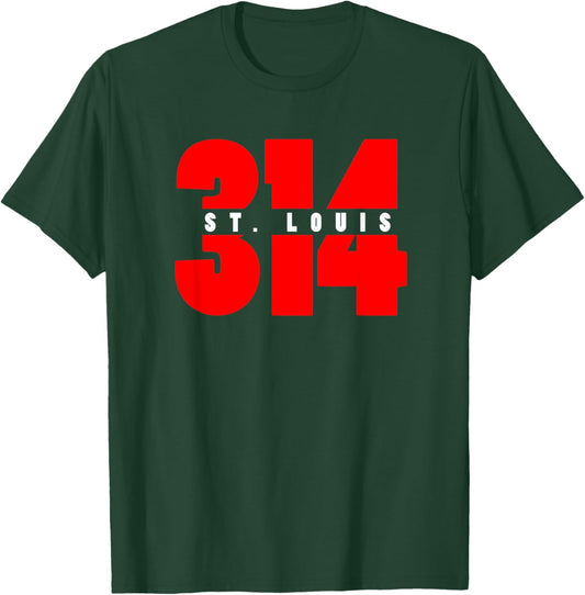 314 St. Louis Area Code Missouri T-Shirt - T-Shirt | Forest
