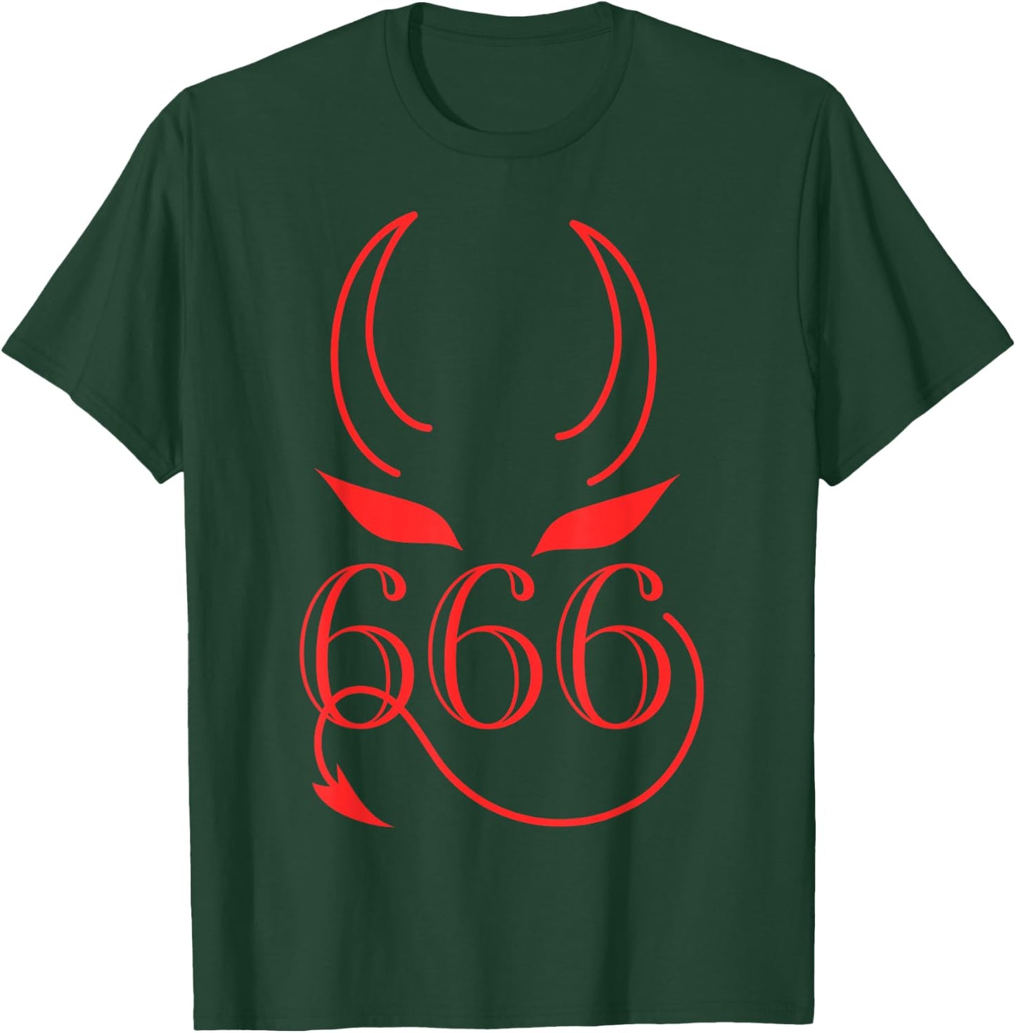 Satan 666 Devil's Symbol Goat Dark Sign Devil Gift T-Shirt - T-Shirt | Forest