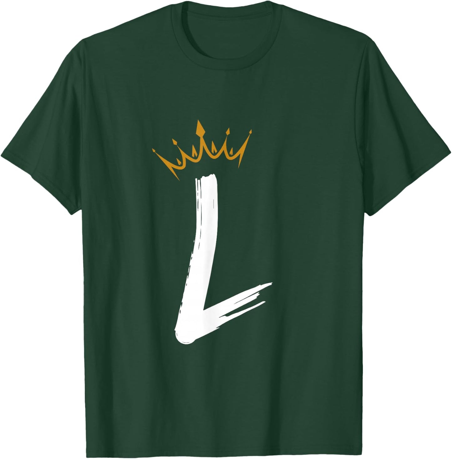 Queen King Letter L - Favorite Letter With Crown Alphabet T-Shirt - T-Shirt | Forest