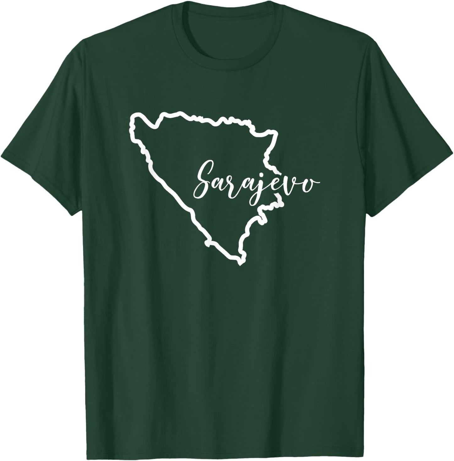 Patriotic Bosnia Flag Bosnia And Herzegovina City Sarajevo T-Shirt - T-Shirt | Forest