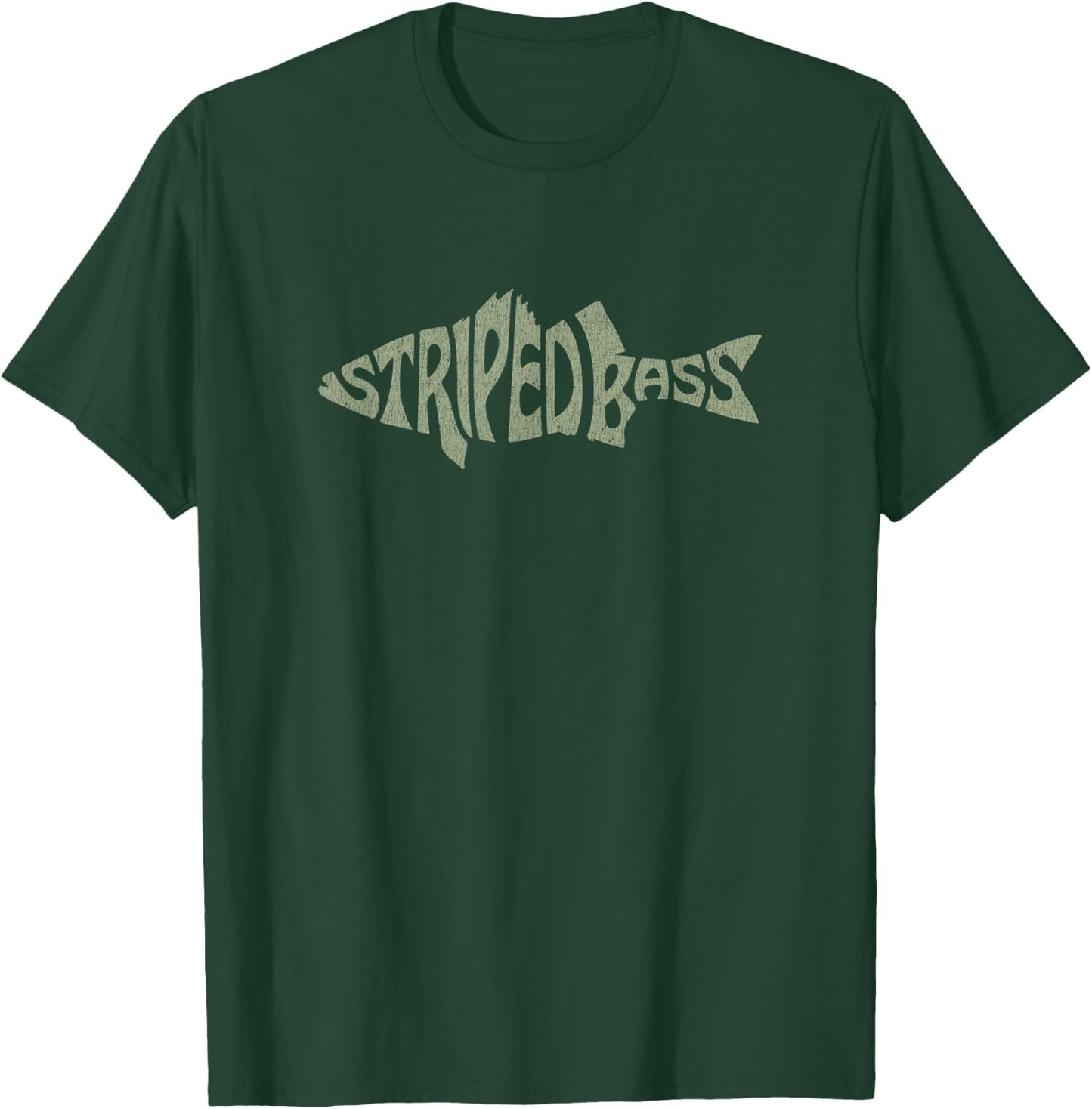 Striped Bass Fishing Art for Striper Fisherman Rockfish Fish T-Shirt - T-Shirt | Forest