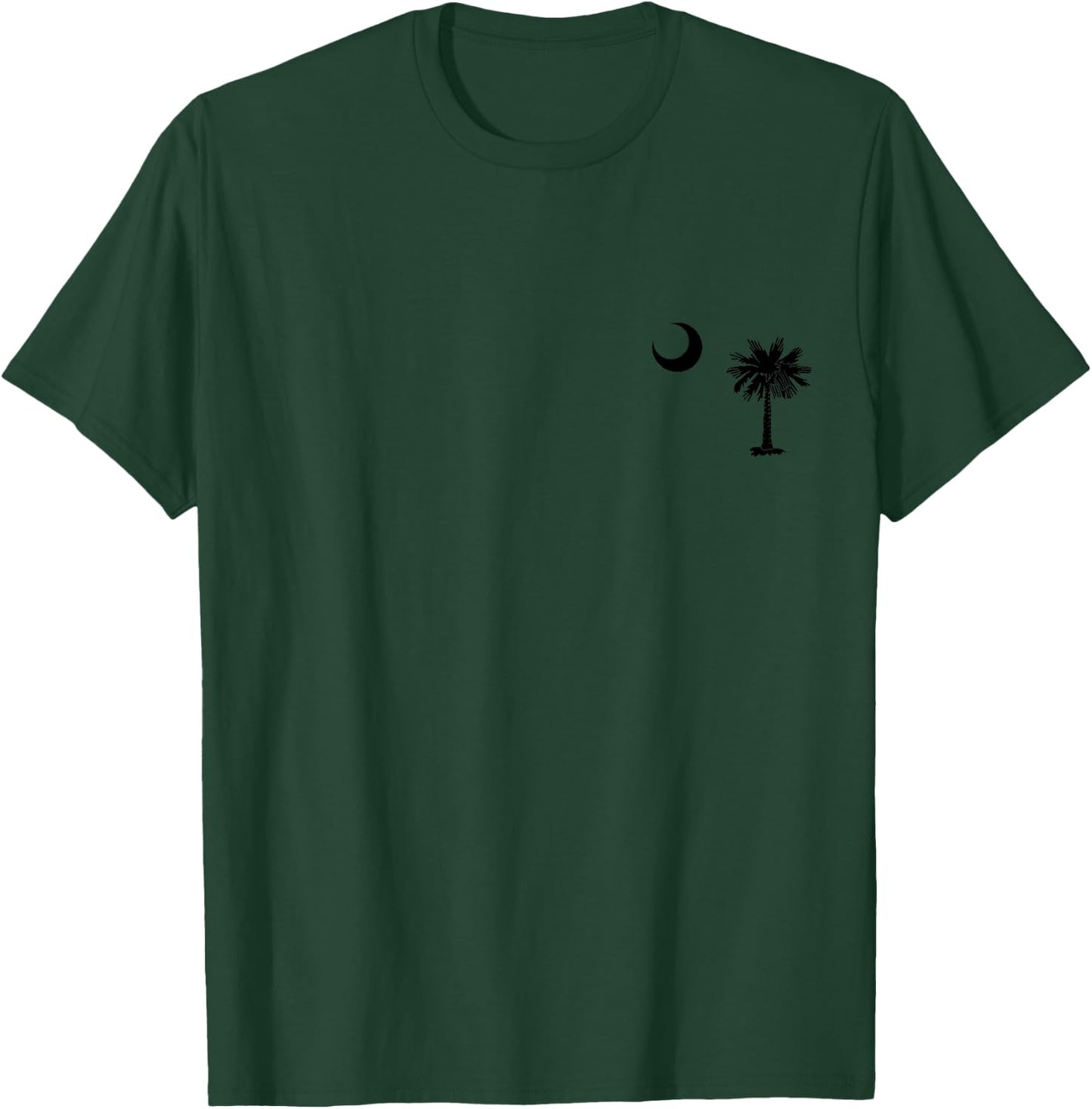 South Carolina Palmetto Moon SC Pride State Flag T-Shirt - T-Shirt | Forest