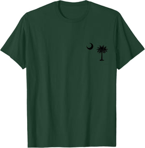 South Carolina Palmetto Moon SC Pride State Flag T-Shirt - T-Shirt | Forest