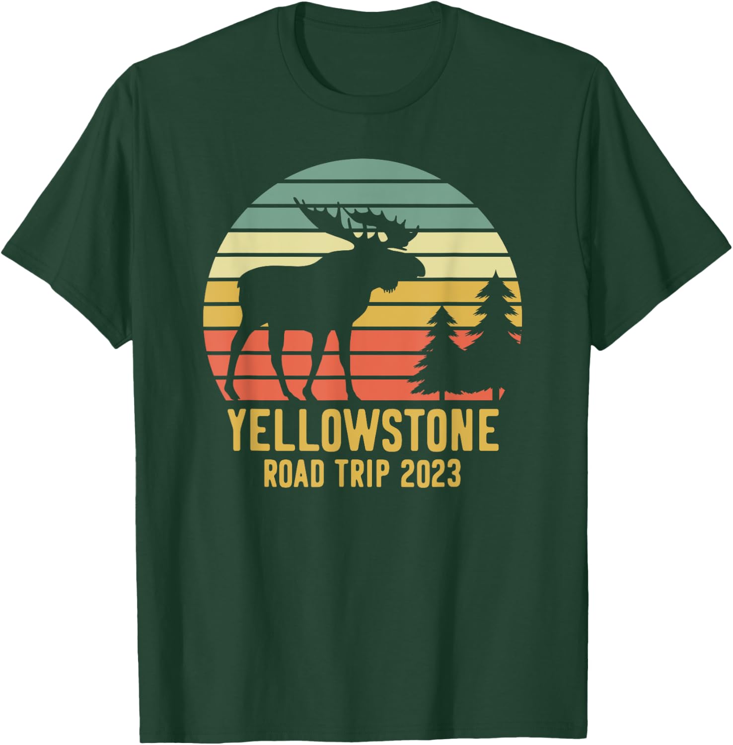 Yellowstone National Park Family Road Trip 2023 Matching T-Shirt - T-Shirt | Forest