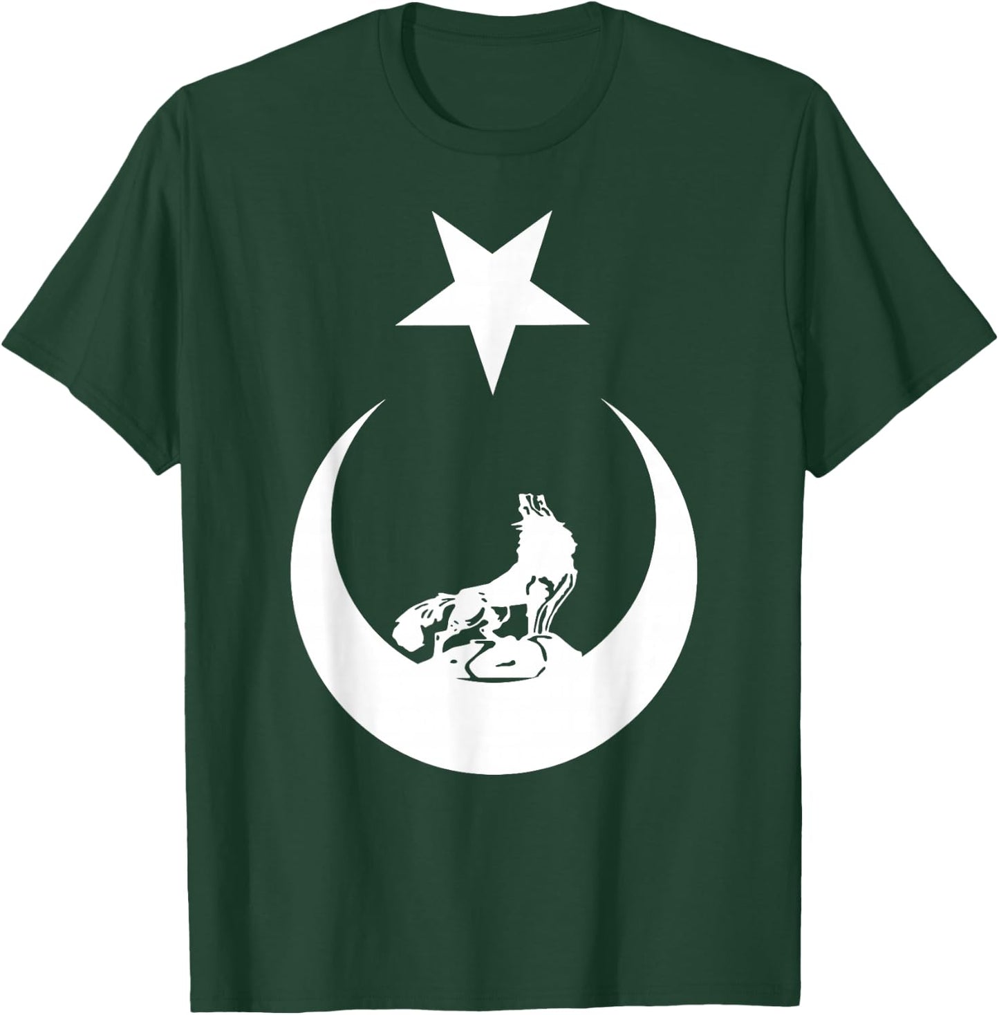 Türkisches Bozkurt Grey Wolf Flag Shirt T-Shirt - T-Shirt | Forest