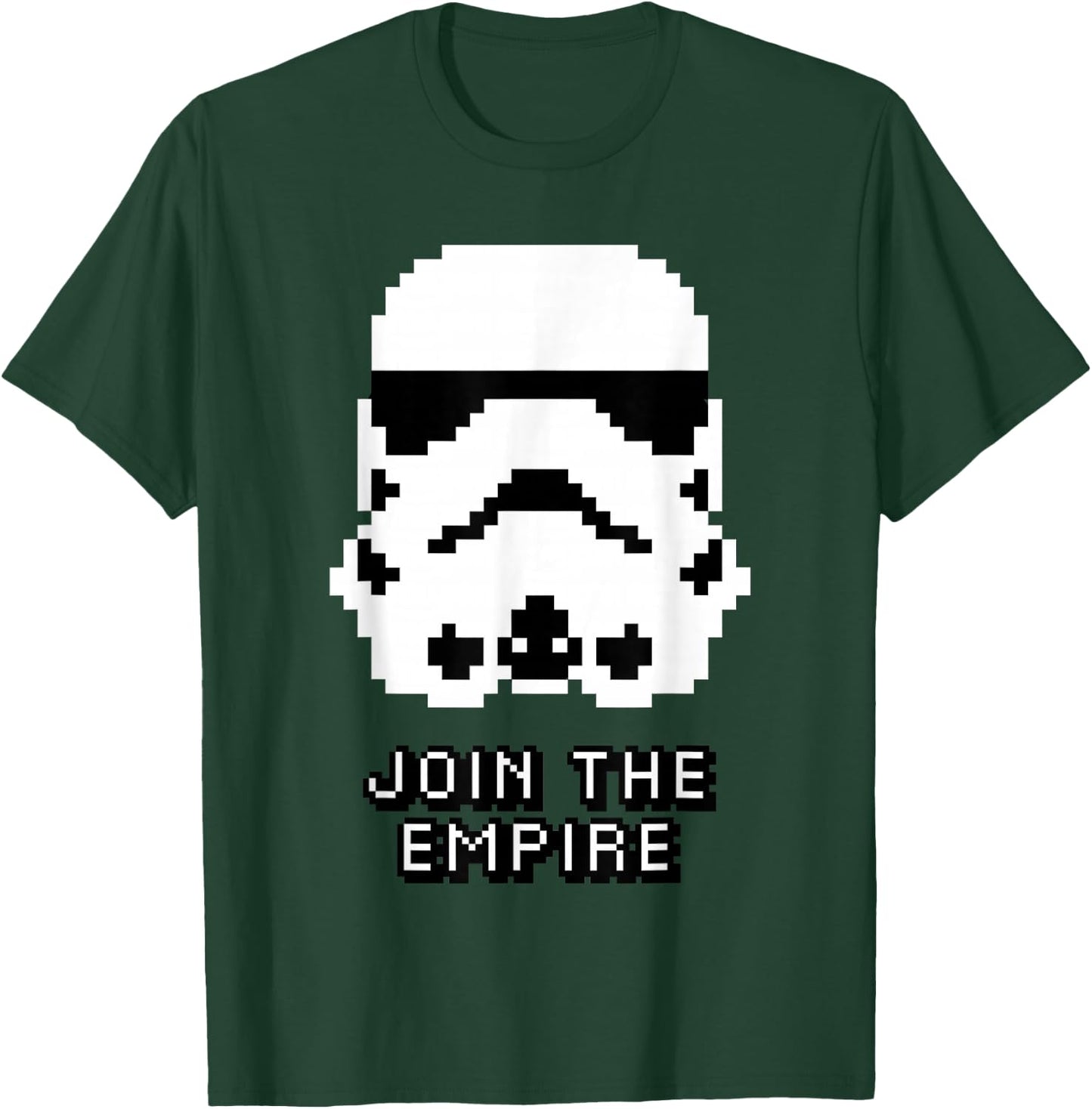 Star Wars Stormtrooper Big Face Pixel Art Join The Empire T-Shirt - T-Shirt | Forest