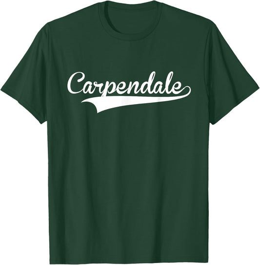 CARPENDALE Baseball Vintage Retro Font , black T-Shirt - T-Shirt | Forest