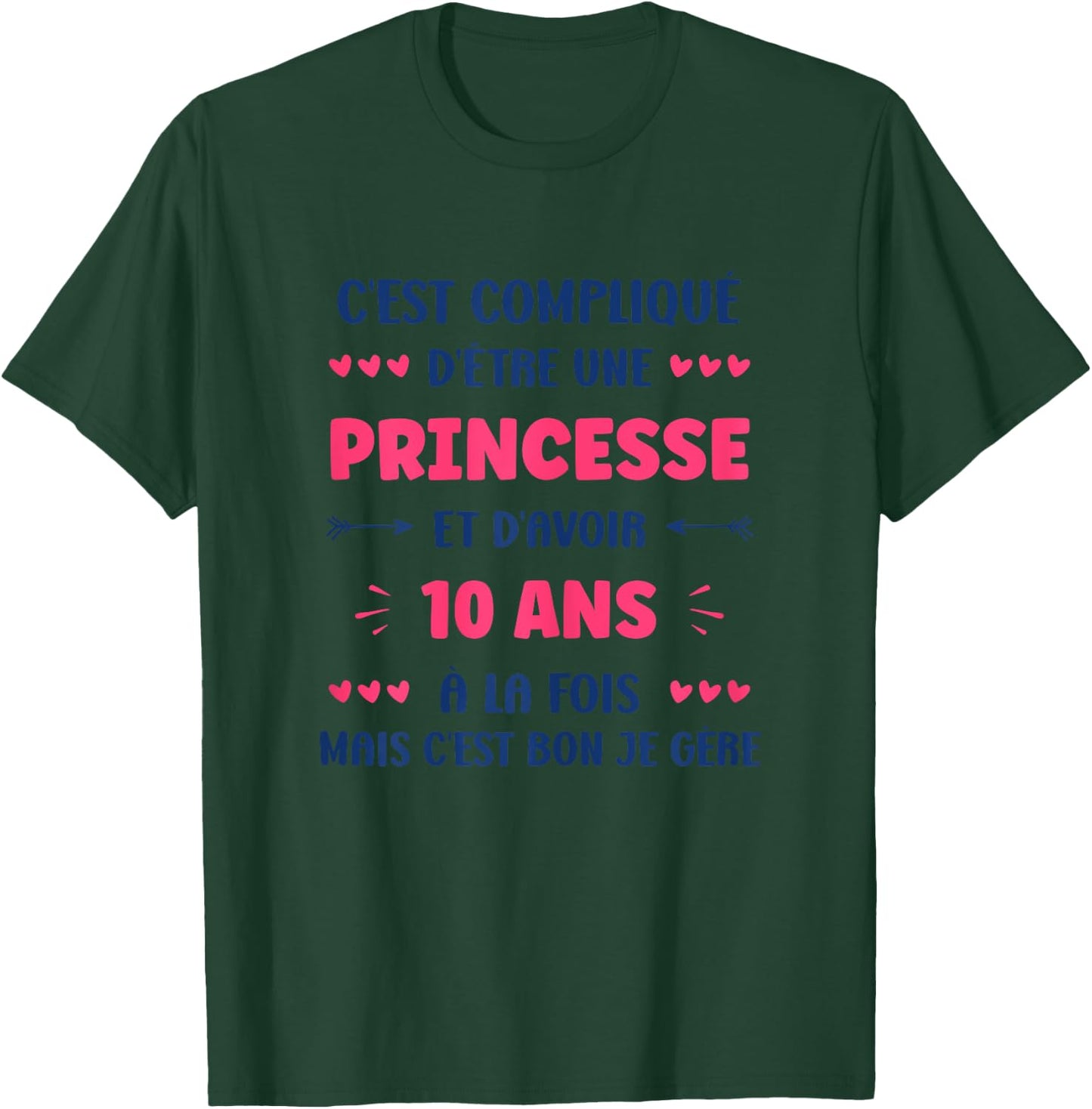 Funny Girl 10 Years Princess Birthday 10 Years T-Shirt - T-Shirt | Forest