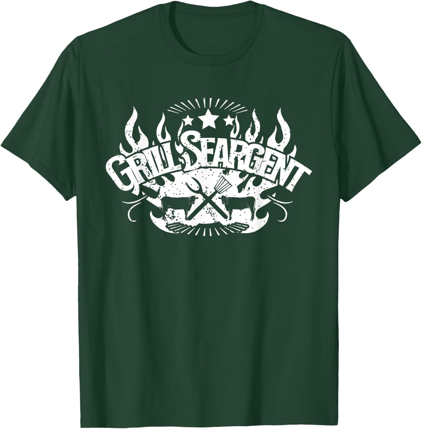 Grill Seargent Pit Grilling Cool BBQ Gift Pit Grill T-Shirt - T-Shirt | Forest