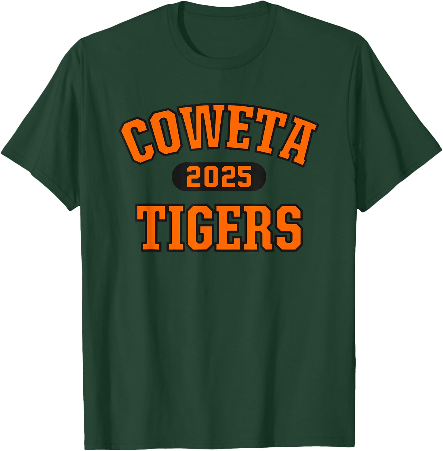 Coweta Tigers High School Arch 2025 T-Shirt - T-Shirt | Forest