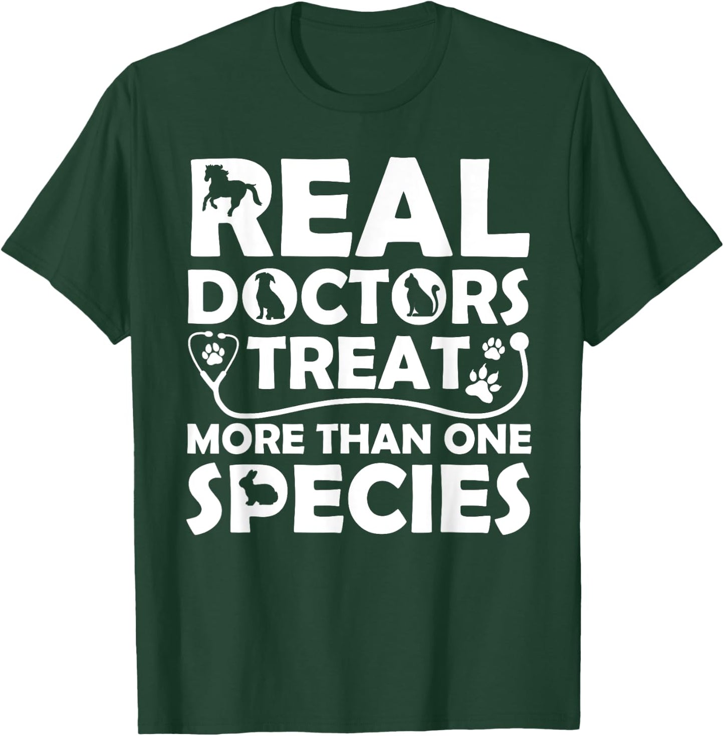 Cool Veterinarian Design Women Veterinary Pet Doctor T-Shirt - T-Shirt | Forest