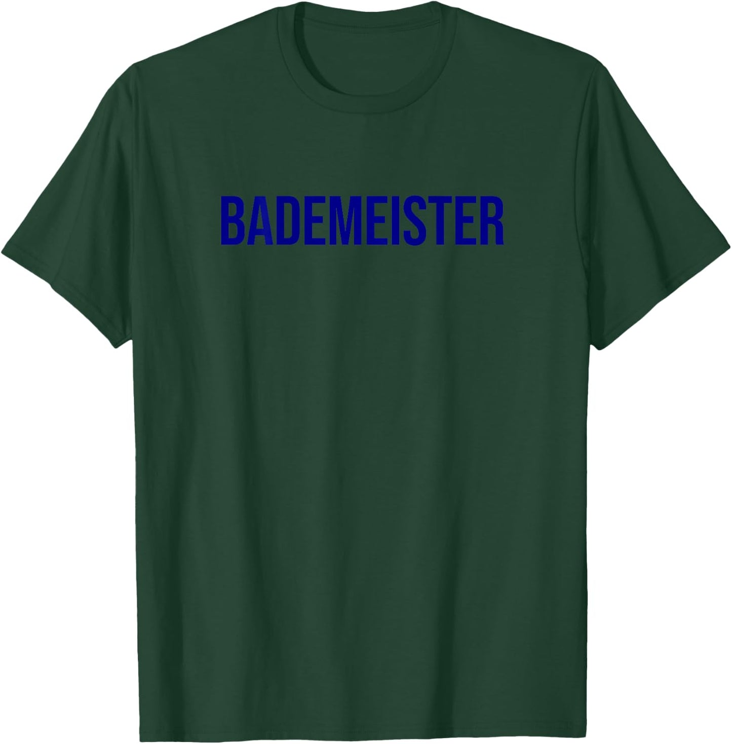 Rücken Aufdruck Hinten Blauer Schriftzug Bademeister T-Shirt - T-Shirt | Forest